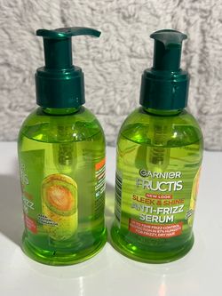New unopened Garnier Fructis Sleek & Shine Anti-Frizz Serum x2