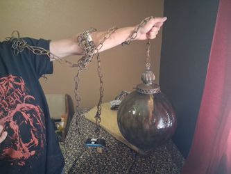 Vintage Globe Swag Hanging Pendant Light