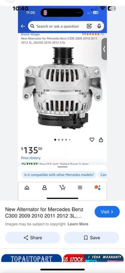 Altenator Mercedes Benz Brand