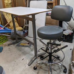 Drafting Table  And Chair 