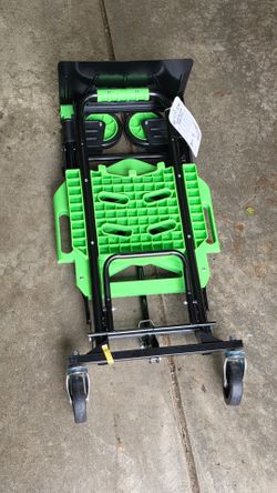 Green & Black Folding Hand Truck Dolly Cart with 2 Wheels, Foldable Design