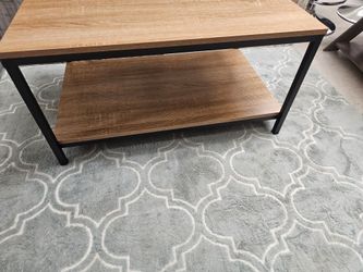 Wood and metal coffee table