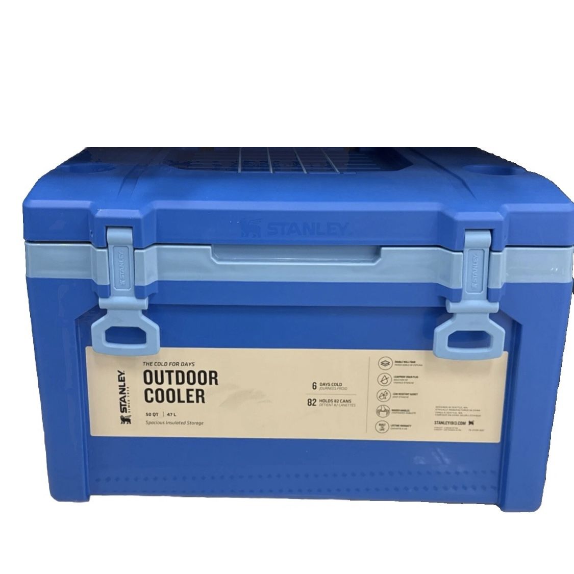 Stanley 50 Quart (82 Can) Azure Cold-For-Days Outdoor Cooler