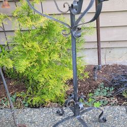 34" Vintage  Wrought Iron Plant Stand