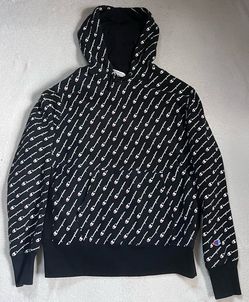 Champion Reverse Weave All Over Logo Hoodie XL Black
