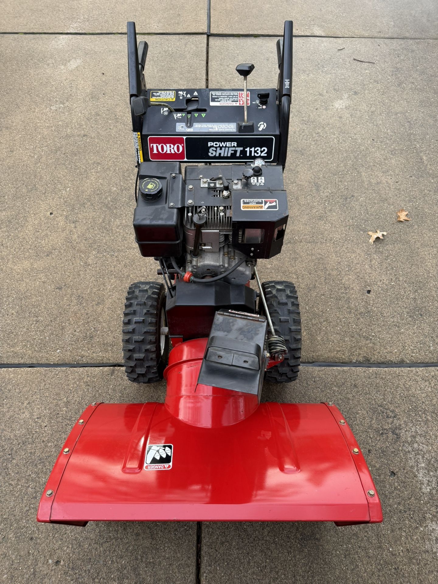 Toro Power Shift 1132 two-stage gas snowblower.