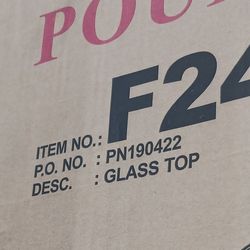 Glass Top Table Only Size 61,42 Long X 37,80 Wide X 1 1/2 glass thick