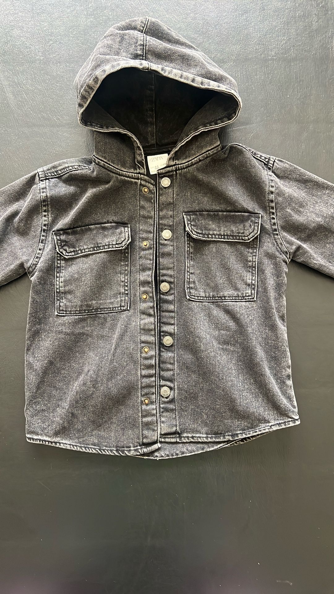 Black Denim Hoodie Jacket