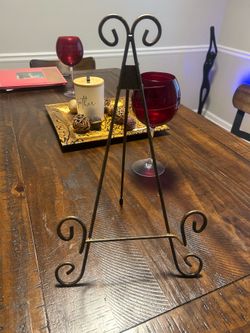 Decorative Crackle Glass Tile with Metal Display Stand