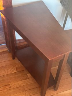 Free side table / end table – dark wood