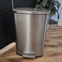 Trash Can Ninestars / 45L Stainless Steel Step On 