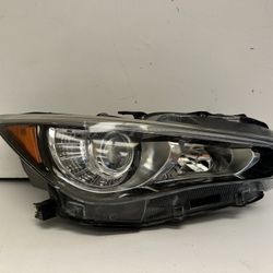 2014 2015 2016 2017 2018 2019 2020 2021 2022 INFINITI Q50 FRONT RIGHT PASSENGER SIDE HEADLIGHT