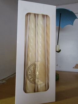 Ivory, Twisted Taper Candles
