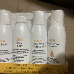 GiGi Epilating Trial Pack - COMPLETE Pre- and Post-Waxing Treatments (4 BOTTLES) 2 oz each Kit
