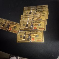 Gold Foil $100 Bill – Novelty Collector Gift
Description:
Gold-colored foil $100 bill novelty item.
Great for gifts, collectors, wallets, or display.
