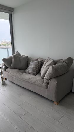 RH restoration hardware bench sofa 9ft