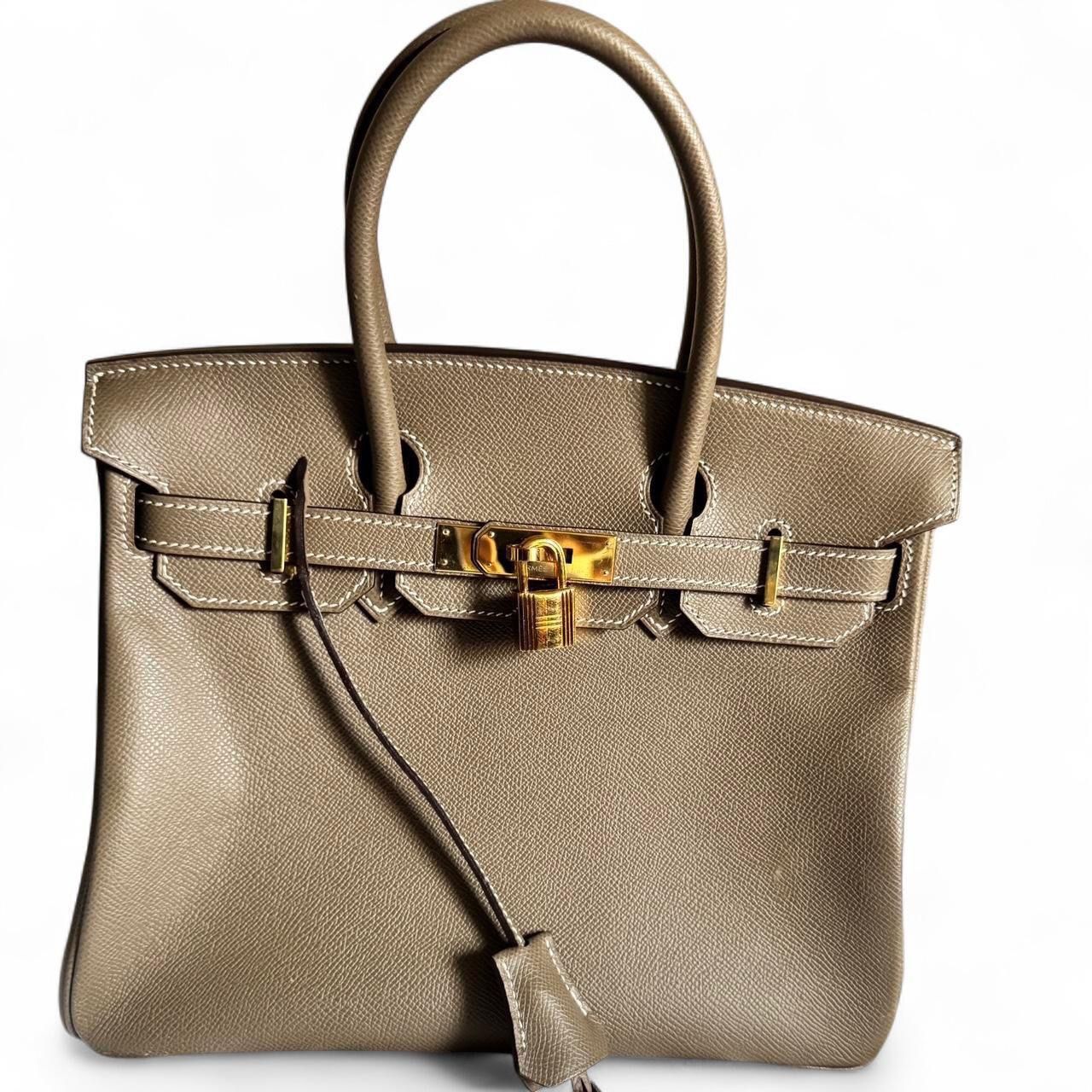 Women’s Hermès Etoupe Togo Birkin 25 Gold Hardware 2024