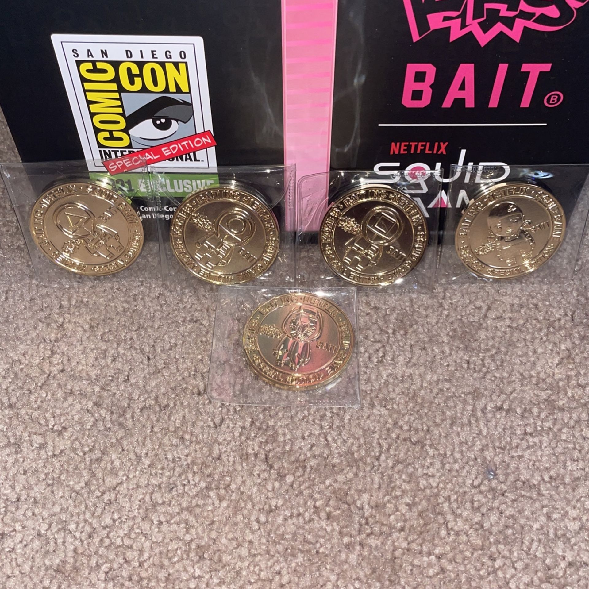 BAIT Squid Game Kokies Figures (GOLD EDITION) SDCC 2021 Special Edition  Exclusive