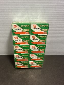 10 Rolls Fujifilm Superia 100 35mm 12 Exp Color Film Sealed Expired
