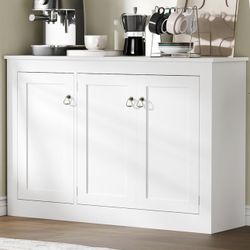 Cozy Castle Buffet Cabinet with Storage - Kitchen Storage Cabinet Wood Console Table Coffee Bar Accent Cabinets for Living Room Dining Room Entryway W