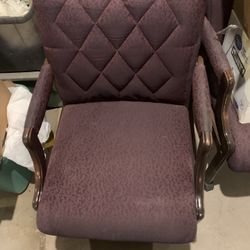 Faustino Garnet Fabric Rolling Guest Chair