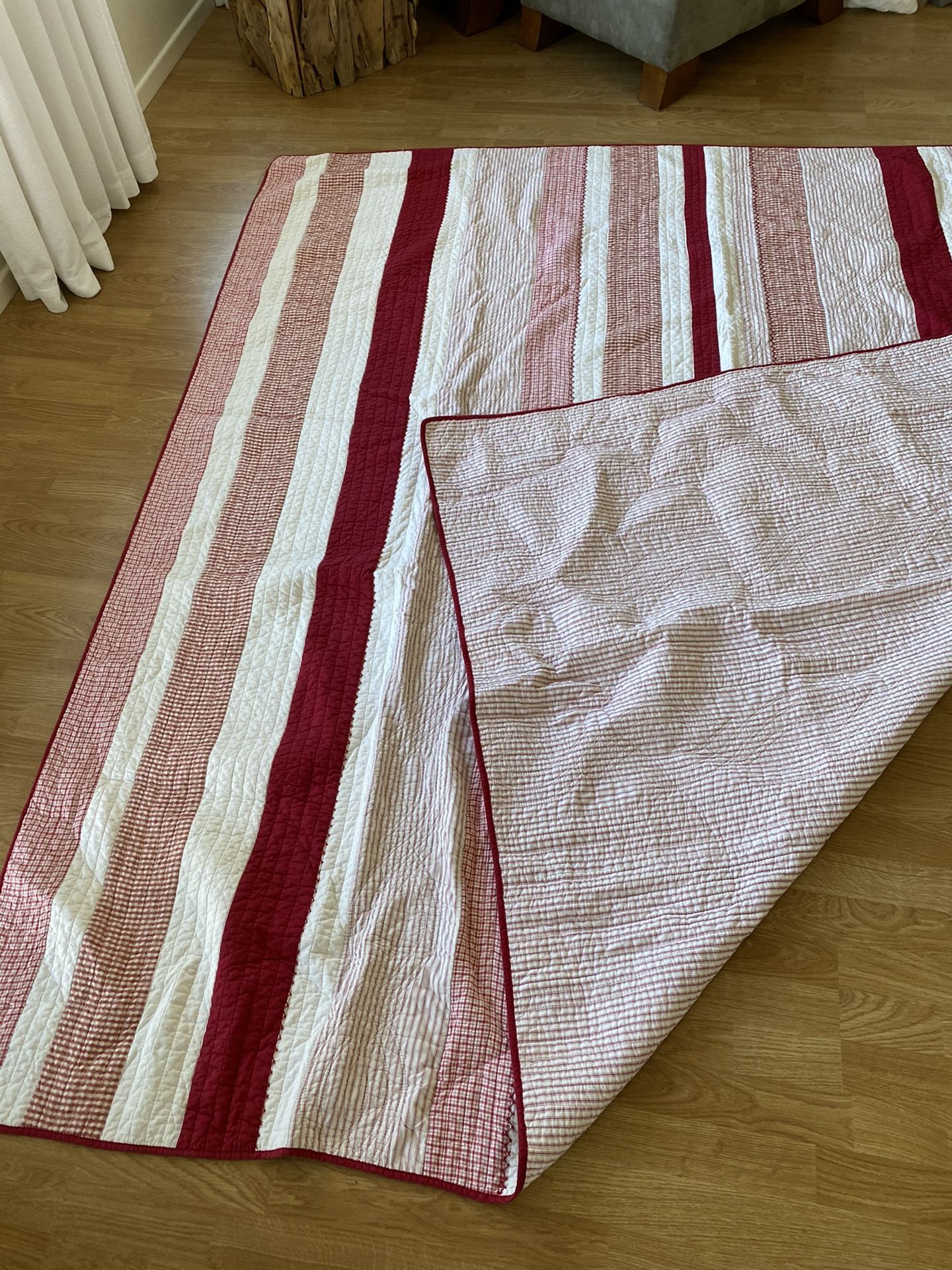 Queen Red And White Quilt