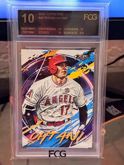 2020 Topps Fire Shohei Ohtani #49 FCG 10 Gem Mint