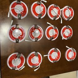 4 Inch 2hour fire rated recessed Lights 12 Pc Red Cans.
