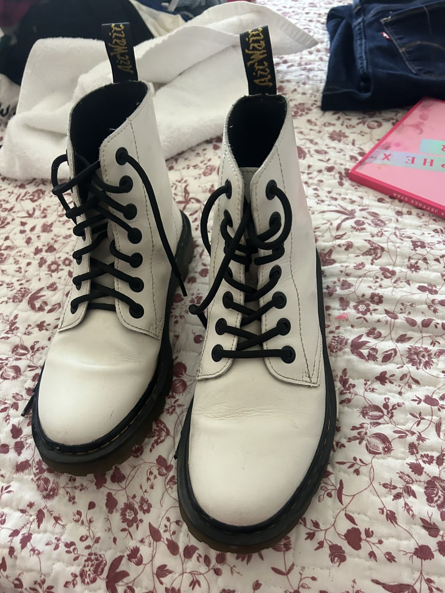 Women’s White Doc martens