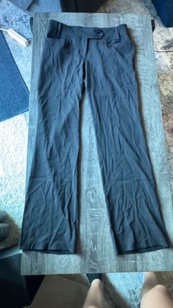 Black Wide-Leg Dress Pants