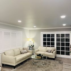 Living Room Furniture Set With Couches, Coffee Table, End table And Lamp