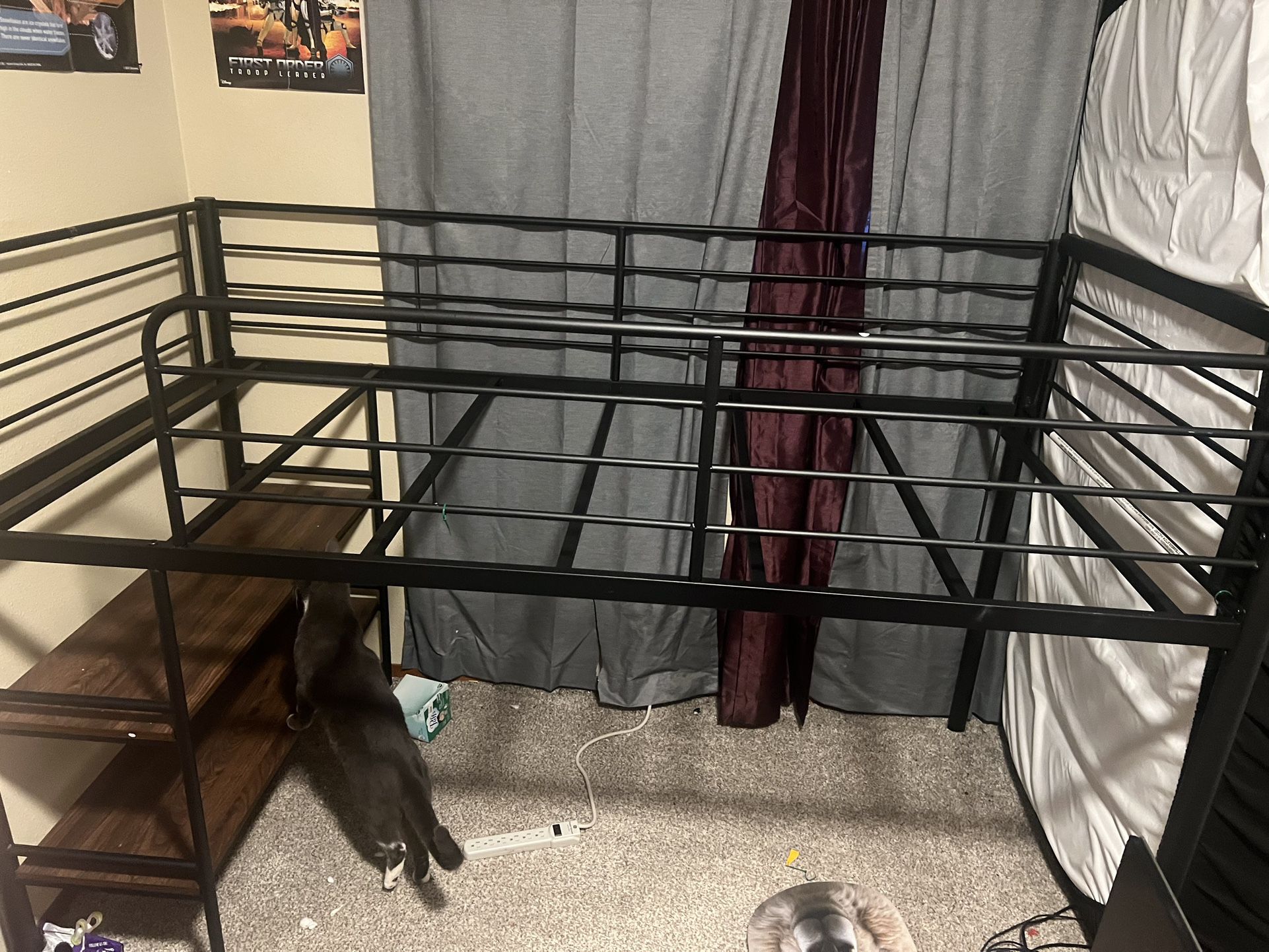 Bunk Bed With Under Shelving