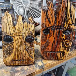 Handmade Groot Heads For Backyard Or Inside 
