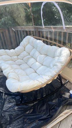 Rattan patio rocker set