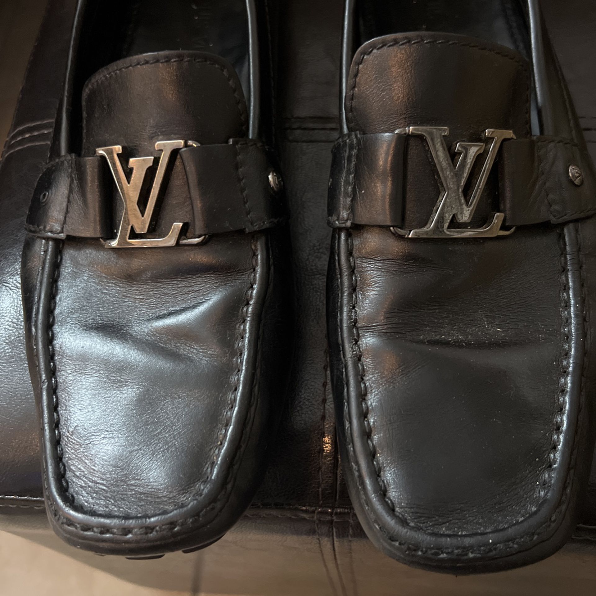 Louis Vuitton Brown Leather Monte Carlo Loafers Size 44