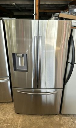 Samsung 3-Door French Door Fridge, Stainless, Excellent Cond.