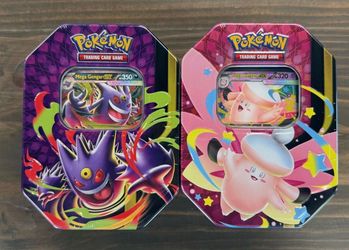 Pokemon Mega Moonlit Tin Mega Clefable & Gengar (Set of 2 Tins) Factory Sealed