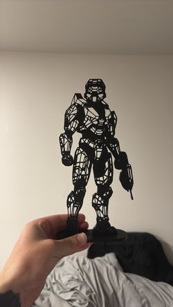 Halo Master Chief Line Art Display w/ Stand