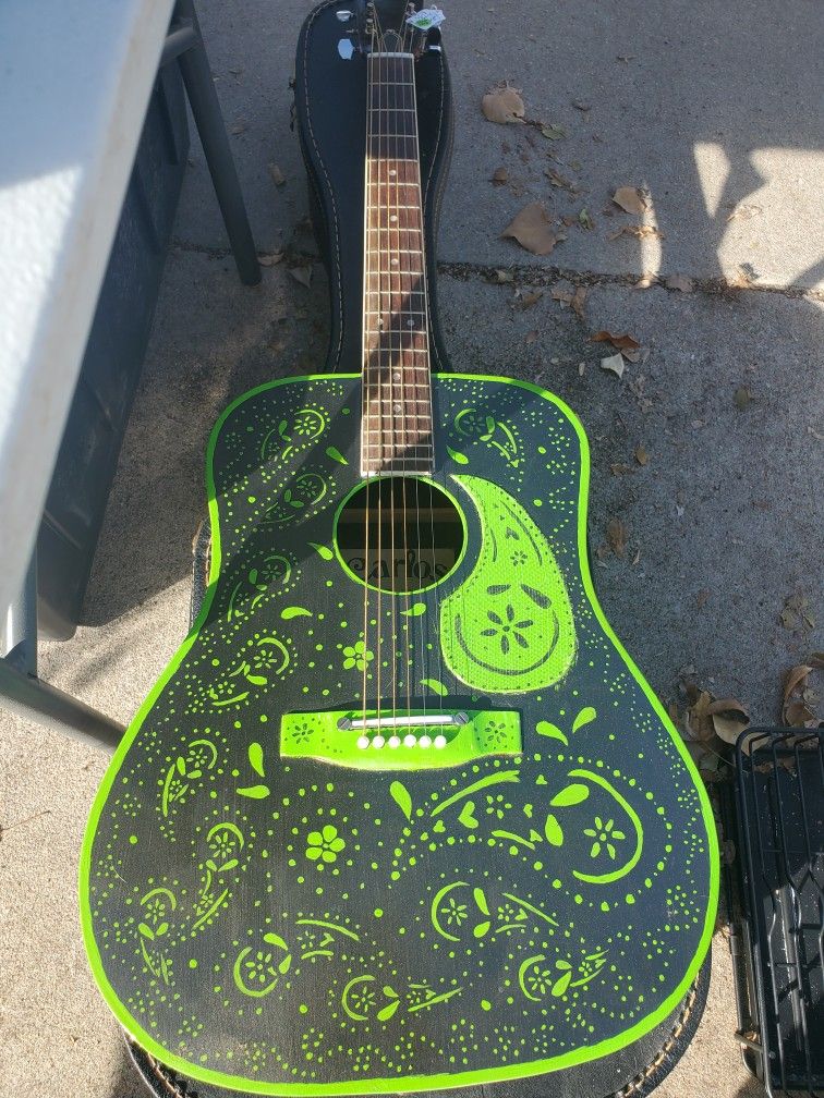 Guitar Hand Painted 