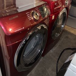 Samsung Steam Dryer Lg Washer Burgundy