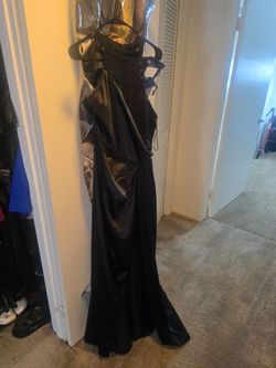 Black Sequin Lace gown