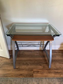 Small glass top desk