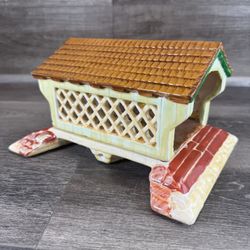 Vintage Byron Molds 1979 Christmas Village Covered Bridge