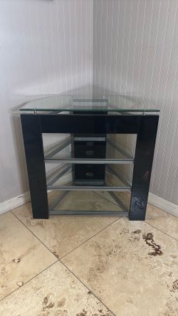 Glass Corner TV Stand