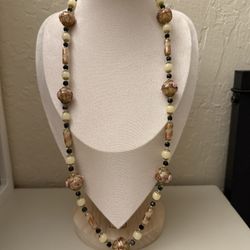 Authentic Antique Venetian Murano “Wedding Cake” Glass Necklace