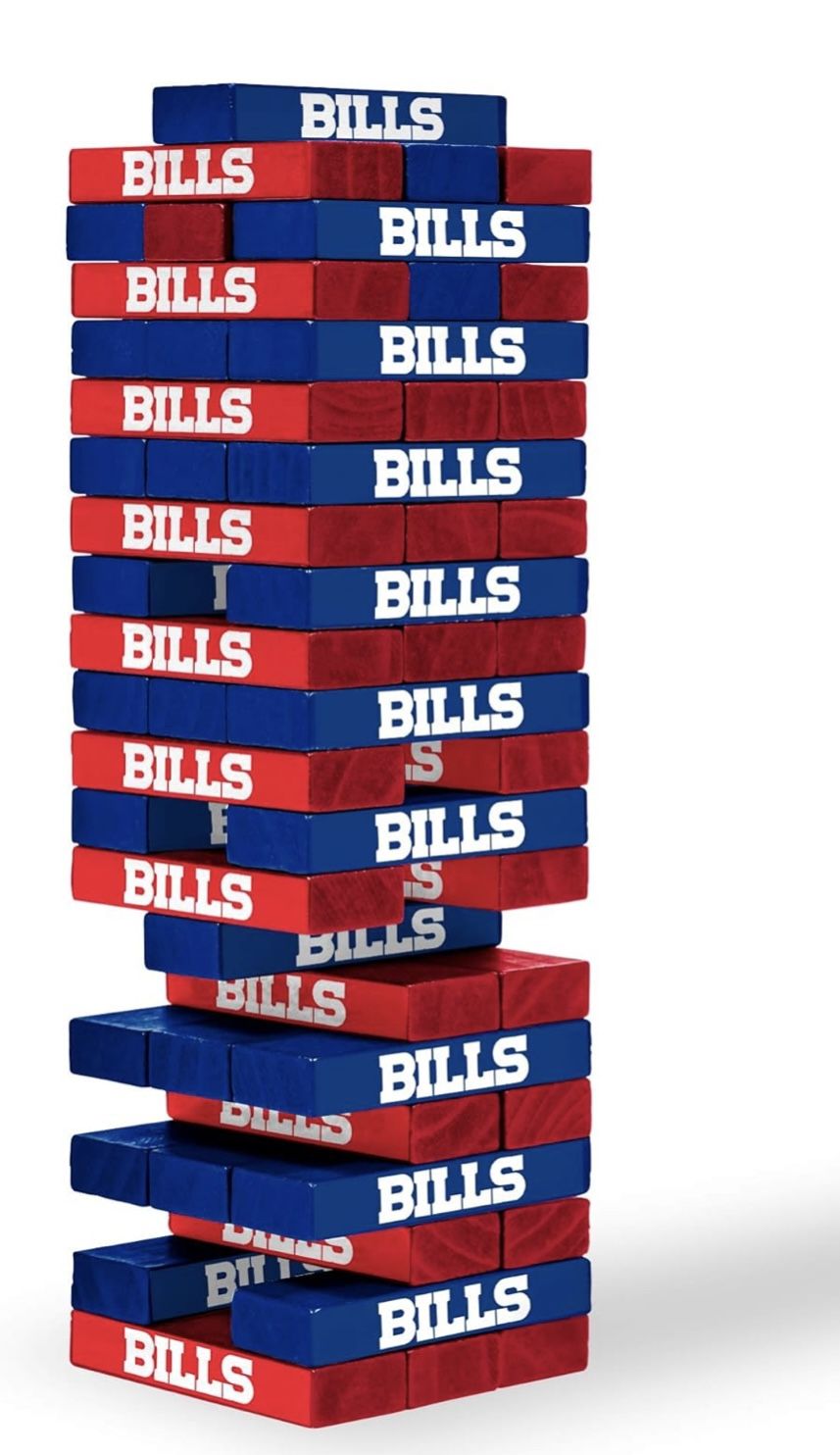 Brand New Official NFL Buffalo Bills Jenga Game