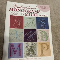 Embroidered Monogram Book With Numerous Patterns & Instructions