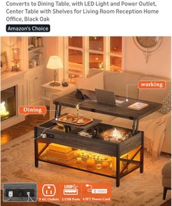 Loft coffee/dinning table with led lights