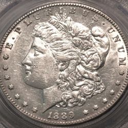 1889 CC $1 Morgan Silver Dollar, Scarce KEY Date Carson City Coin