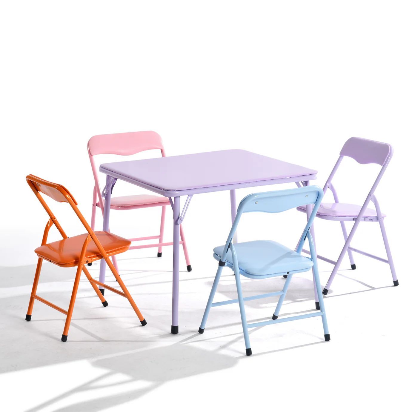 Page Multicolor Kids Folding Table and Chair Set, Set of 3 or 5 – Free Shipping | by HomyCasa.com